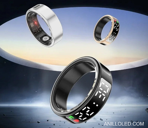 Anillo Deportivo Inteligente SR08 - Pantalla LED, Control de Salud y Sueño.